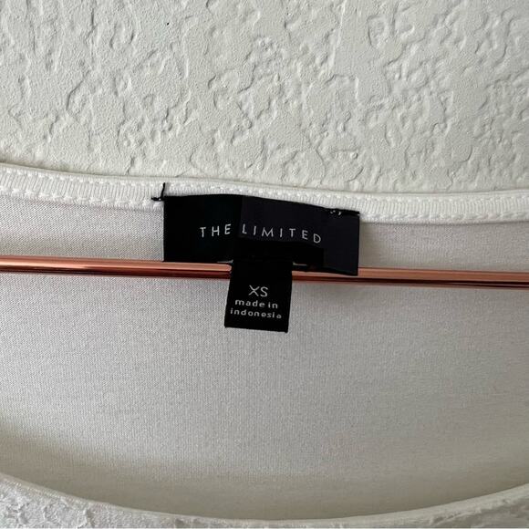 The Limited Lace Harper Top raglan half short sleeve Off White Ivory - Picture 4 of 5